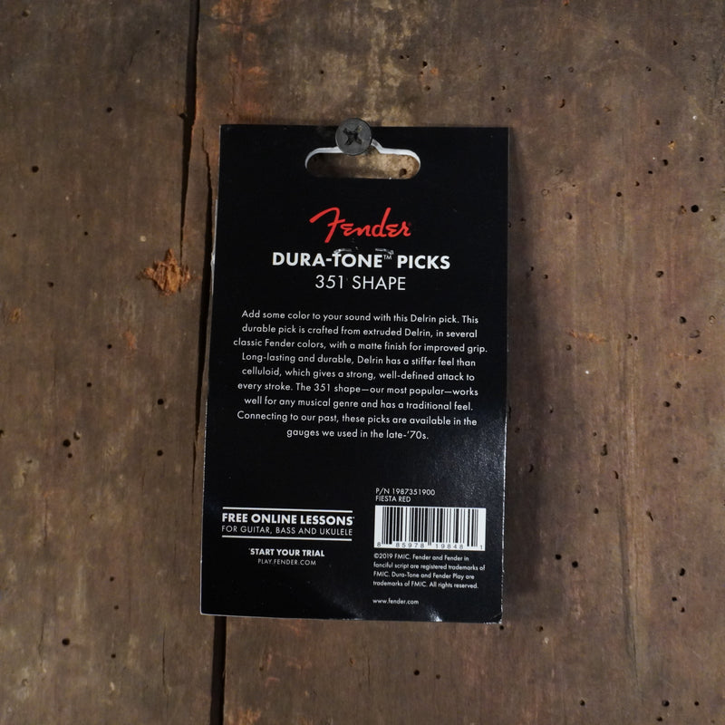 Fender Dura-Tone Delrin Picks 351 Shape 12 Pack