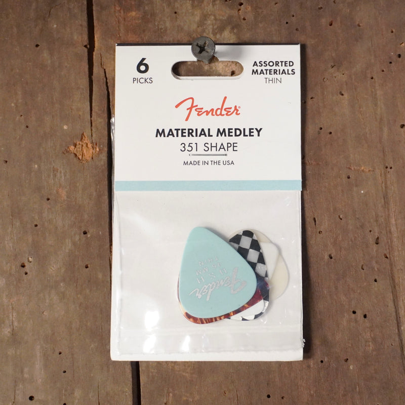 Fender Material Medley Pick 6 Pack