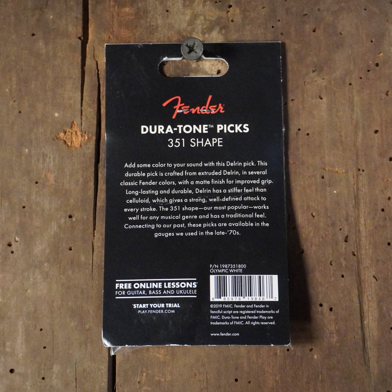 Fender Dura-Tone Delrin Picks 351 Shape 12 Pack