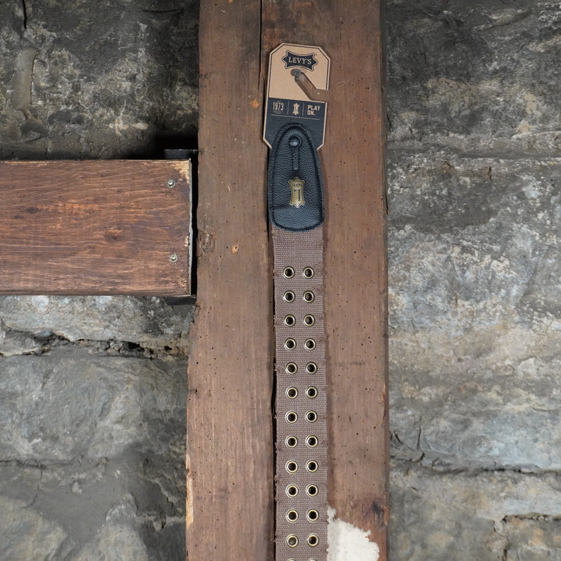 Levy's Worn and Torn Series Cotton Guitar Strap Brown