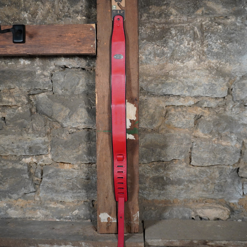 Levy Reversible Vinyl Series Guitar Strap Red/Black