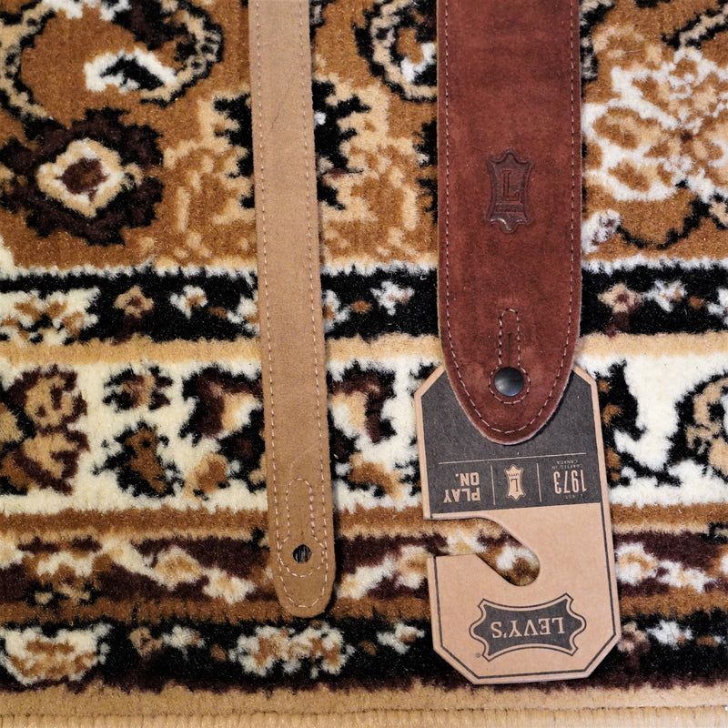 Levy's Strap Suede Guitar Strap in Brown